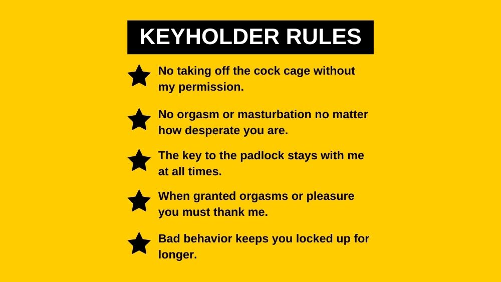list of chastity keyholder rules