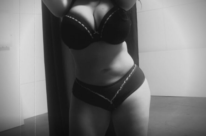 curvy woman in sexy lingerie